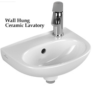 SOHO Corner Bathroom sink / Ceramic wall hung lavatory / Wall hung bathroom sink