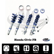Honda Civic FB - HWL MT1bs series fully adjustable absorber coilover