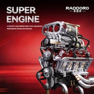 Chinese Building Block Dodge Challenger V8 Cylinder Engine Electric Model Simulation Building Buildi