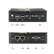 มินิคอมพิวเตอร์โฮสต์ Fanless การควบคุมอุตสาหกรรมเครือข่ายคู่ RS485 Dual Serial Port Linux ทั้งเครื่อ