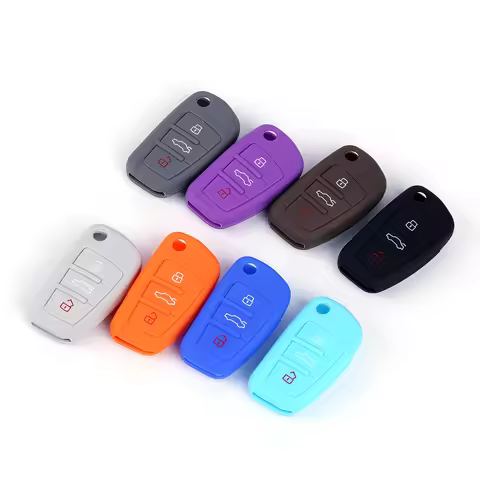 Silicone Car Key Cover Case for Audi A4 B7 A6 C5 C6 A1 A3 8P TT Q3 Q2 Q7 TTS R8 S3 S6 RS3 RS6 - Smar