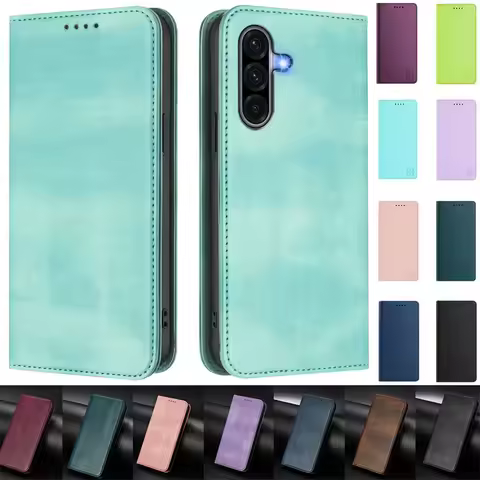 Etui A56 5G Magnetic Case for Samsung Galaxy A56 SM-A566 Leather Wallet Flip Case for Samsung Galaxy