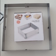 Adjustable Square Cake Mousse Ring Size 15.5Cm - 28Cm Height 5Cm Free Shipping Discount