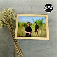6R size wooden frame frame with aesthetic photo printing