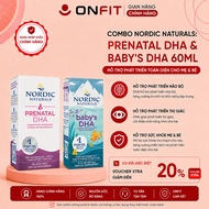 Nordic Naturals Round Square Mother Combo: Prenatal DHA for Pregnant Mothers & Baby's DHA 60ml for N