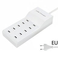 พอร์ต Type C แบบที่ชาร์จ USB แบบหลายช่องฮับชาร์จไฟเร็ว5V/2A ชาร์จเจอร์เสียบผนังอัจฉริยะตรงสำหรับแท็บ