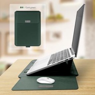 【四件裝】可折疊皮革電腦保護套 手提電腦包 macbook包 ipad套 平板套 電腦套 皮電腦袋 電腦包 Laptop收納包 Notebook袋（11-12吋）
