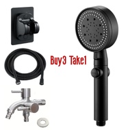 HW019+HW004 -4in1 Shower Head Set with 5-Speed Adjustable Spray for Customizable Water Pressure