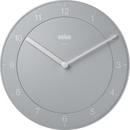 Braun Classic Analogue Wall Clock with Quiet Quartz Movement Easy to Read 20cm Diameter in White Mod