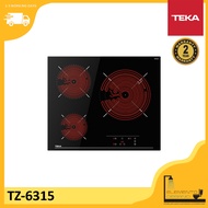 Teka TZ-6315 3-burner 60cm VitroCeramic Hob with 3 zones and Touch Control