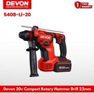 [Stock SG] DEVON 5408-Li-20 20V Cordless Rotary Hammer Drill Impact Drill Li-ion Battery Power Tool
