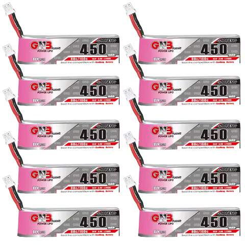 GNB 1S 3.8V 450mAh 80C/160C LiPo Battery For Racing Drone Emax Tinyhawk Quadcopter