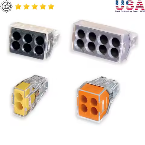 WALL-NUTS Push Wire Connector Assortment 300pc 18-12 AWG Solid Stranded Copper Wire Termination Fast
