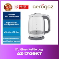 Aerogaz AZ-1709KT 1.7L Glass Kettle Jug WITH 1 YEAR WARRANTY