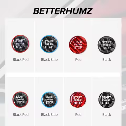 Real Soft Carbon Fiber For Audi A4 B8 A5 B9 A3 8Y A6 C6 A7 Q5 Car Engine Start Button Ignition Trim 