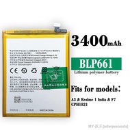 BLP661 Orginal Replacement Battery For OPPO A3 A3m F7 CPH1821 Realme 1 Mobile Phone Built in New Large Capacity 3400mAh bateria adwqeasasda