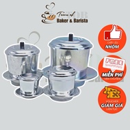 Coffee filter capacity 20g, 100g, 250g, 500g suitable for families, aluminum cafes - Me Banh Me Tra