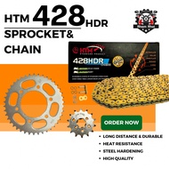 428HDR-132L HTM SRL115 428 CHROME SPROCKET SET HTM CHAIN & SPROCKET YAMAHA YTZ5S YTZ5 YTZ6V YTZ7S