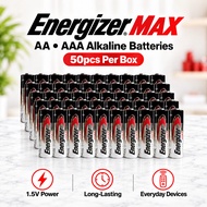 [ ENERGIZER ] (Sold By Box) Max Alkaline AA / AAA 1.5V Battery 50pcs | Long Lasting Power