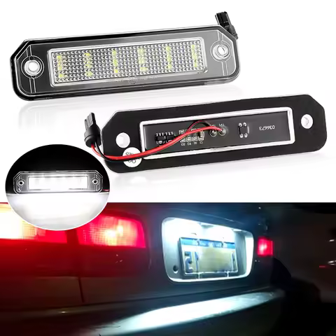 2PCS For Honda Civic EJ EG EK EK3 CR-X Integra Del Sol Coupe Hatchback Sedan White LED License Tail 