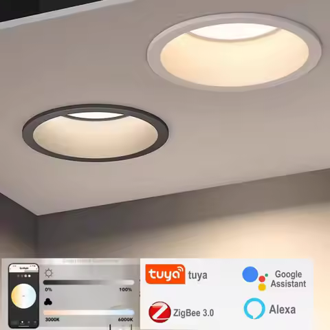 Zigbee3.0 Dimmable Recessed LED COB Downlights 7W/9W/12W/15W24W LED Ceiling Spot Lights AC110/220V H