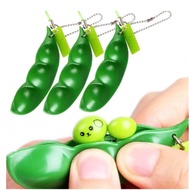 Decompression Edamame Toy Pop It Fidget Squishy Squeeze Peas Beans Keychain Anti Stress Adult Rubber Anti Stress Toys Kids