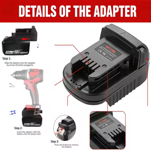 MT20ML Adapter for Makita to for Milwaukee Converter to for Makita 18v battery for Milwaukee 18V Cor