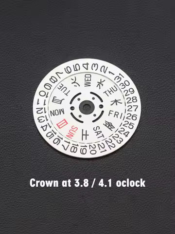 NH35 NH36 Japan Kanji Dial SKX007 Movement Date Week Wheel Crown at 3.8/4.1 New Balance Watch Repair