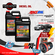 AMSOIL 8 QUARTS 5W-40+PACKAGES SO (4N15 MONTERO/STRADA) 6X MAX-DUTY DIESEL OIL