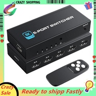 -Compatible 5-Port 8K 60Hz Switch Adapter Supports 4K At 120Hz, 8K At 60Hz Ultra HD Switcher Signal 