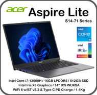 acer - [Core i5] Aspire Lite S14-71 (i5-13500H/ Iris Xe/ 14" FHD IPS) 手提電腦