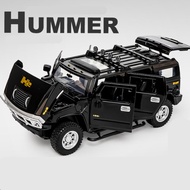 Mô Hình Xe Hơi Hợp Kim HUMMER H2 Tỷ Lệ 1/24 Xe Địa Hình Kim Loại Đúc Nguyên Khối Với Đèn Và Nhạc Đồ
