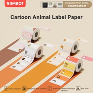 NIIMBOT B21/B1/B31 Animal Series Printing Paper Color Label Waterproof Self Adhesive Sticker