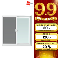 WINDOW ASIA หน้าต่าง บานเลื่อน อลูมิเนียม SS มีมุ้ง ขนาด 100x110 / 120x110 สีขาว - GRANDHOMEMART