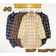 KEMEJA TMB Checked shirt Long back shirt/ viral checkered shirt/ Blouse/ Design F14