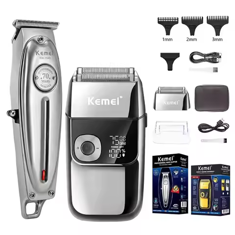 Kemei KM-1949 All Metal Electric Hair Clipper KM-2028 Rechargeable Men's Shaver Professional Cordles