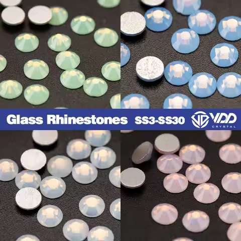 VDD SS3-SS30 White Opal/Pink Opal/Blue Opal/Green Opal Non Hotfix Glass Crystal Rhinestones DIY Ston