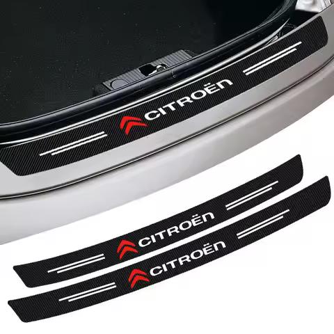 Carbon Fiber Auto Protective Rear Trunk Bumper Guard 3D Stickers For Citroen C1 C2 C3 C4 C5 C6 C8 C4