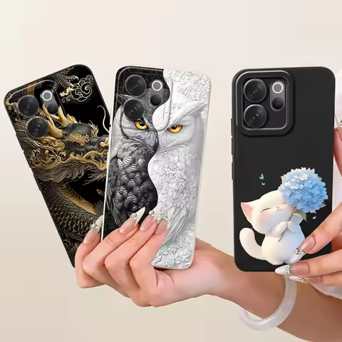 For Vivo V70 Elite Case V2548 Cool Owl Dragon Painted Cover Soft Silicone Case For Vivo V70 FE V2550