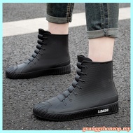 Shimano Waterproof Rain Boots for Men Rubber Shoes Fishing Husband Galoshes PVC Ankle Water Boots Ma