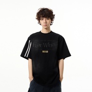 AURA Kicks 3-Stripe T-Shirt Black Vintage | Fear Wlntext Unrestricted Rebellion Streetwear Oversize