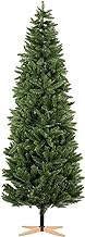 Tree Nest Artificial Fake Christmas Pine Tree 6.5ft Includes Wooden Stand Base for Home Party Holiday Decoration Xmas Tree for Indoor