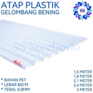 ready ATAP ASBES / GELOMBANG PLASTIK BENING TEBAL (PET 08) murah