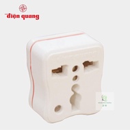 DQ UA2A Dien Quang conversion plug - anti-rust copper alloy pin - converts 2 pins to 3 pins