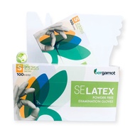 Bergamot Latex Powder Free Examination Gloves 100s S Size
