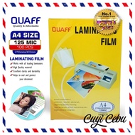 1 PACK QUAFF LAMINATING FILM 125/250MICRONS A4 SIZE- Cuyi Cebu