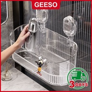 GEESO Bathroom Suction Cup Type Suction Cup Rack Perforated Wall-Mounted Cosmetic Storage Box Toilet