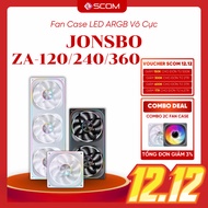 Jonsbo ZA-120 ZA-240 ZA-360 PC Fan Cooler Fan 120 240 360 LED ARGB Sync Main Sync Hub