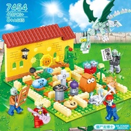 2 đồ chơi hoàn toàn tương thích với LEGO Plants vs. Zombies Dr. Zombie King cho trẻ em puzzle boy bu