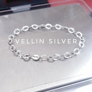 PUTIH 925 silver bracelet / 925 silver plated white gold bracelet / women's fashion carved nori brac